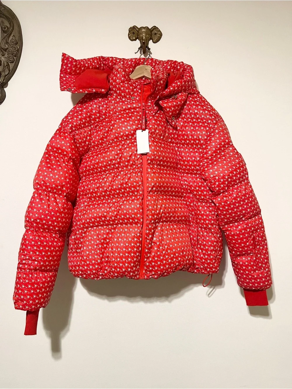 NWT $600 My Sunday Ski Womens Apricity Oversized Ski Jacket Medium Red White